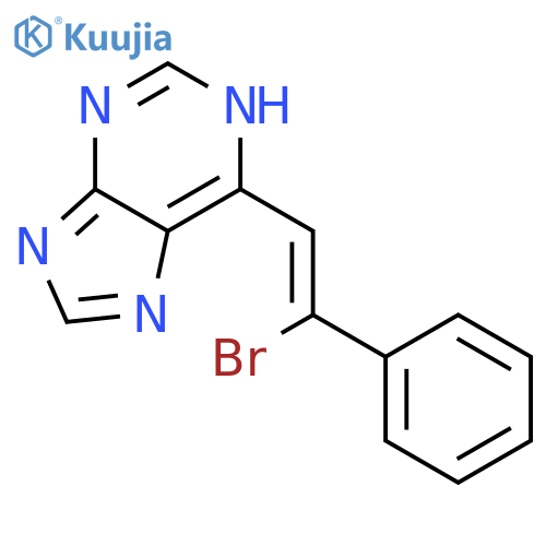 6-(2-Bromo-2-phenylethenyl)-7H-purine structure