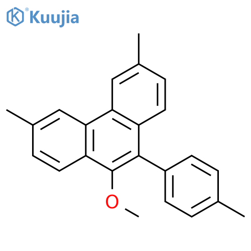 Phenanthrene, 9-methoxy-3,6-dimethyl-10-(4-methylphenyl)- structure