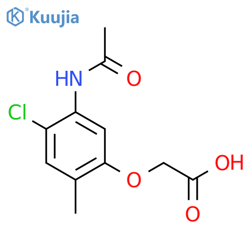 2-(4-Chloro-5-acetamido-2-methylphenoxy)acetic acid structure