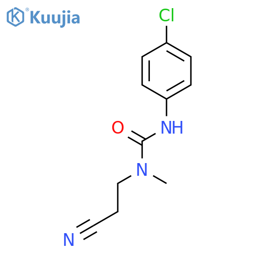 Urea,N'-(4-chlorophenyl)-N-(2-cyanoethyl)-N-methyl- structure