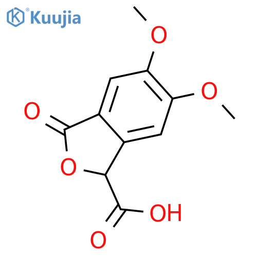 1,3-dihydro-5,6-dimethoxy-3-oxo-1-isobenzofurancarboxylic acid structure