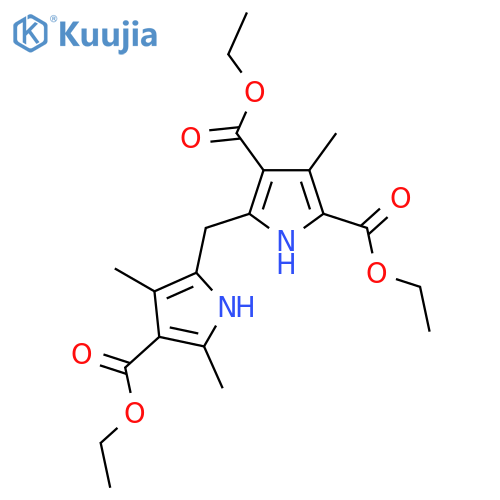 diethyl 5-{[4-(ethoxycarbonyl)-3,5-dimethyl-1H-pyrrol-2-yl]methyl}-3-methyl-1H-pyrrole-2,4-dicarboxylate structure