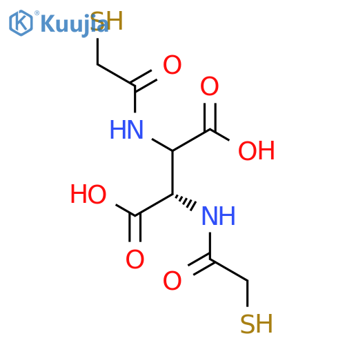 ASPARTIC ACID, N-(MERCAPTOACETYL)-3-[(MERCAPTOACETYL)AMINO]- structure