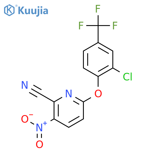 2-Pyridinecarbonitrile, 6-[2-chloro-4-(trifluoromethyl)phenoxy]-3-nitro- structure