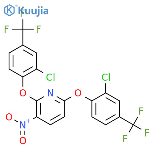 2,6-Bis[2-chloro-4-(trifluoromethyl)phenoxy]-3-nitropyridine structure