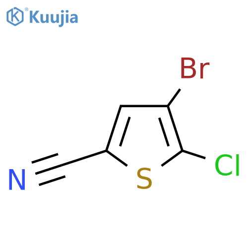4-bromo-5-chlorothiophene-2-carbonitrile structure