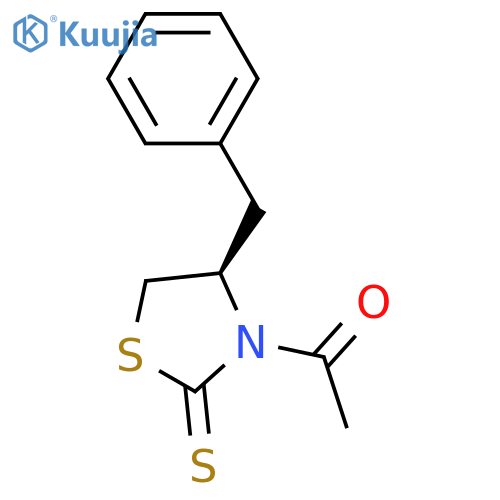 1-[(4R)-4-(phenylmethyl)-2-thioxo-3-thiazolidinyl]-Ethanone structure
