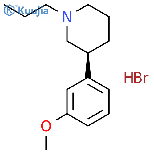 Piperidine, 3-(3-methoxyphenyl)-1-propyl-, hydrobromide, (S)- structure