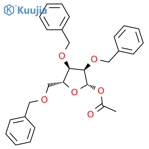 2,3,5-Tris-O-benzyl-beta-D-ribofuranose acetate structure