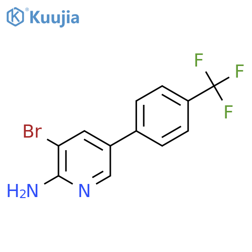 3-Bromo-5-(4-trifluoromethyl-phenyl)-pyridin-2-ylamine structure