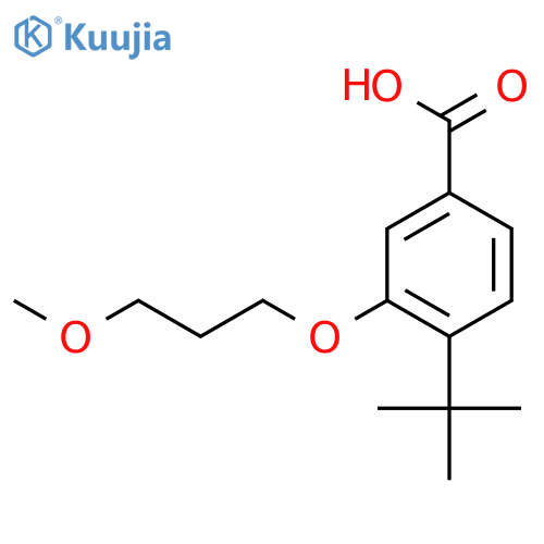 Benzoic acid, 4-(1,1-dimethylethyl)-3-(3-methoxypropoxy)- structure