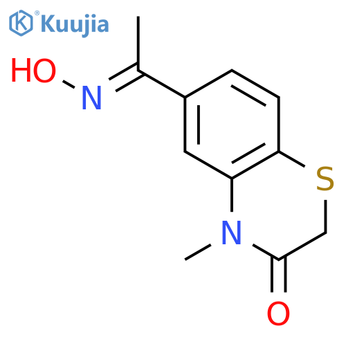 2H-1,4-BENZOTHIAZIN-3(4H)-ONE, 6-[1-(HYDROXYIMINO)ETHYL]-4-METHYL- structure