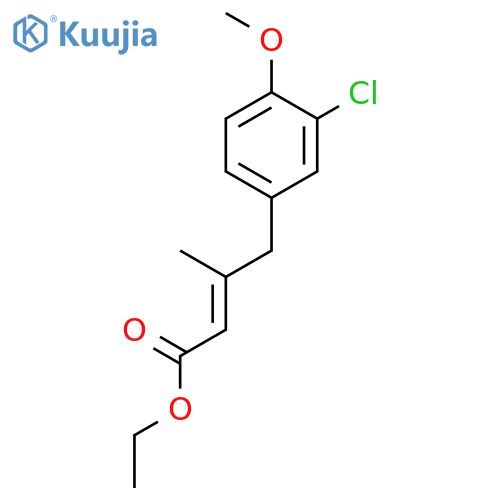 2-Butenoic acid, 4-(3-chloro-4-methoxyphenyl)-3-methyl-, ethyl ester structure