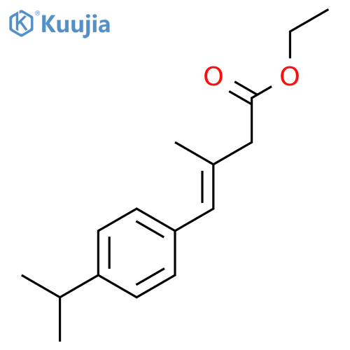 3-Butenoic acid, 3-methyl-4-[4-(1-methylethyl)phenyl]-, ethyl ester structure