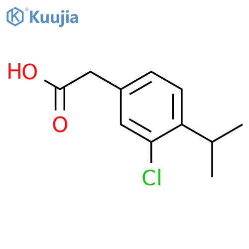 BENZENEACETIC ACID, 3-CHLORO-4-(1-METHYLETHYL)- structure