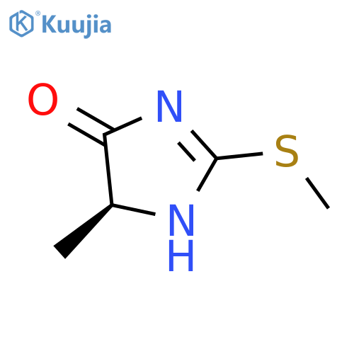4H-Imidazol-4-one, 1,5-dihydro-5-methyl-2-(methylthio)-, (S)- structure
