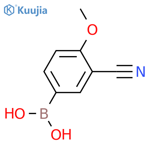 (3-CYANO-4-METHOXYPHENYL)BORONIC ACID structure