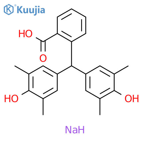 Benzoic acid, 2-[bis(4-hydroxy-3,5-dimethylphenyl)methyl]-, disodiumsalt structure