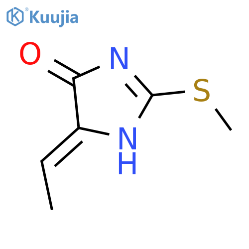 4H-IMIDAZOL-4-ONE, 5-ETHYLIDENE-1,5-DIHYDRO-2-(METHYLTHIO)- structure