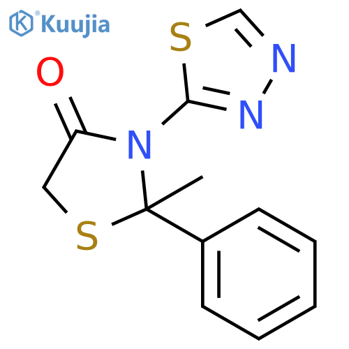 4-THIAZOLIDINONE, 2-METHYL-2-PHENYL-3-(1,3,4-THIADIAZOL-2-YL)- structure