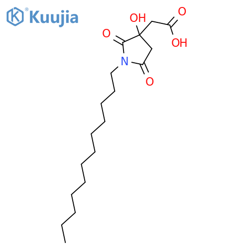 3-PYRROLIDINEACETIC ACID, 1-DODECYL-3-HYDROXY-2,5-DIOXO- structure