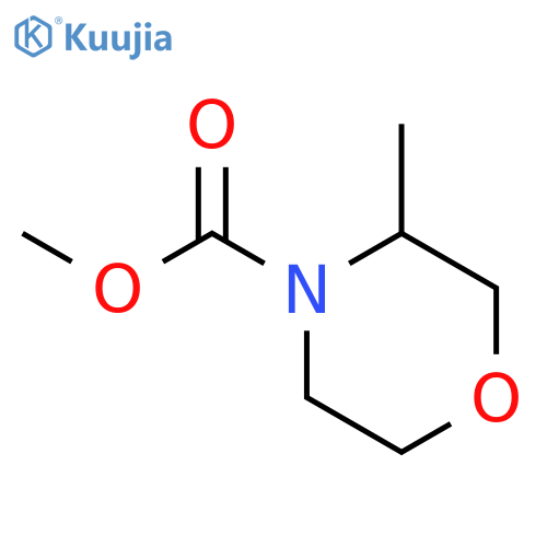 4-Morpholinecarboxylic acid, 3-methyl-, methyl ester structure