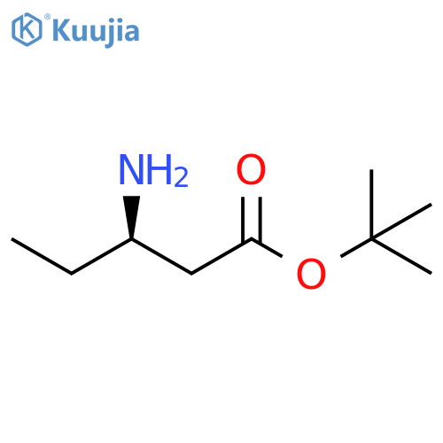 tert-butyl (3R)-3-aminopentanoate structure