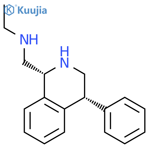 1-ISOQUINOLINEMETHANAMINE, N-ETHYL-1,2,3,4-TETRAHYDRO-4-PHENYL-, CIS- structure