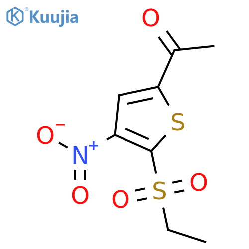 Ethanone, 1-[5-(ethylsulfonyl)-4-nitro-2-thienyl]- structure