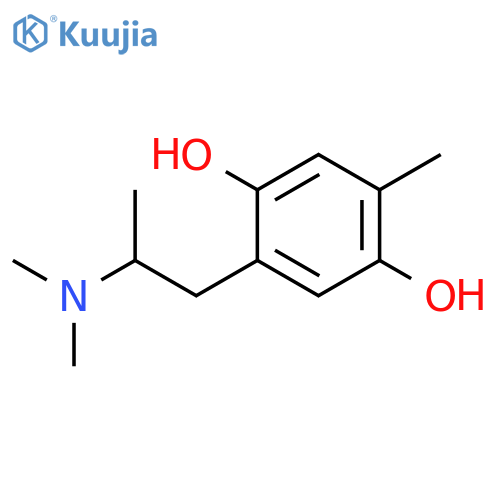 1,4-BENZENEDIOL, 2-[2-(DIMETHYLAMINO)PROPYL]-5-METHYL- structure