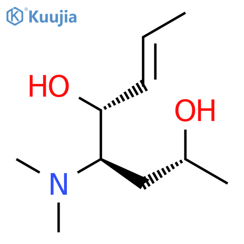 6-OCTENE-2,5-DIOL, 4-(DIMETHYLAMINO)-, (2R*,4R*,5R*,6E)- structure