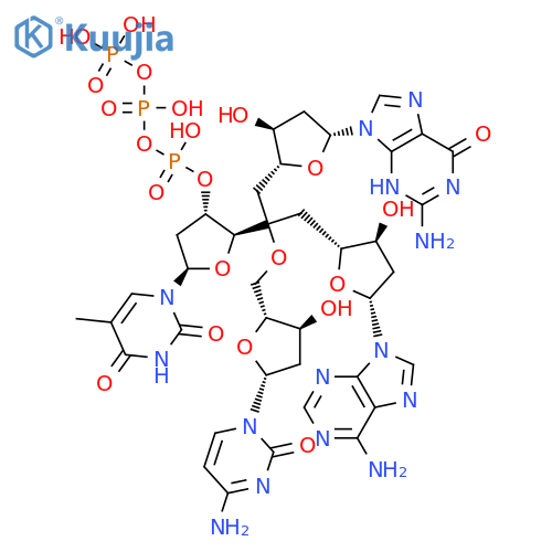 Thymidine,2'-deoxyadenylyl-P-17O-(3'&reg;5')-2'-deoxyguanylyl-P-18O-(3'&reg;5')-2'-deoxycytidylyl-(3'&reg;5')- (9CI) structure