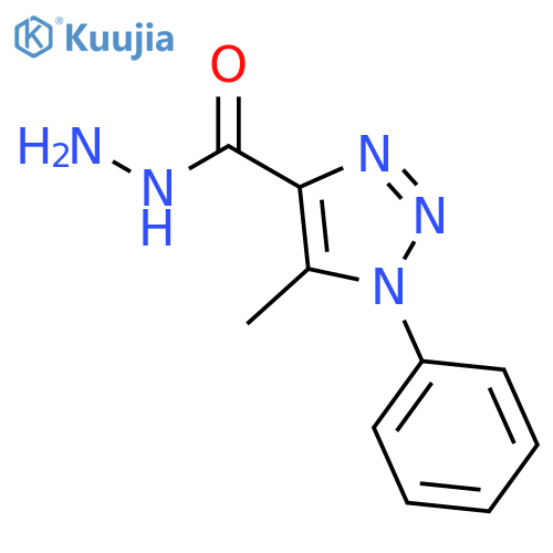 1H-1,2,3-TRIAZOLE-4-CARBOXYLIC ACID, 5-METHYL-1-PHENYL-, HYDRAZIDE structure