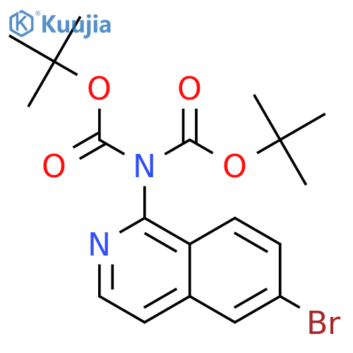 Imidodicarbonic acid,2-(6-bromo-1-isoquinolinyl)-,1,3-bis(1,1-dimethylethyl) ester structure