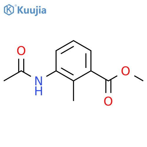 Benzoic acid, 3-(acetylaMino)-2-Methyl-, Methyl ester structure