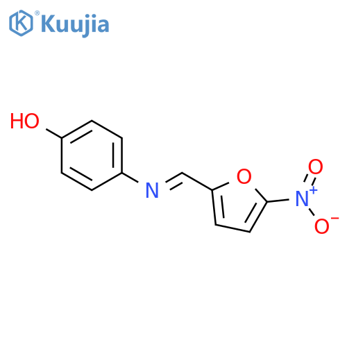Phenol, 4-[[(5-nitro-2-furanyl)methylene]amino]- structure