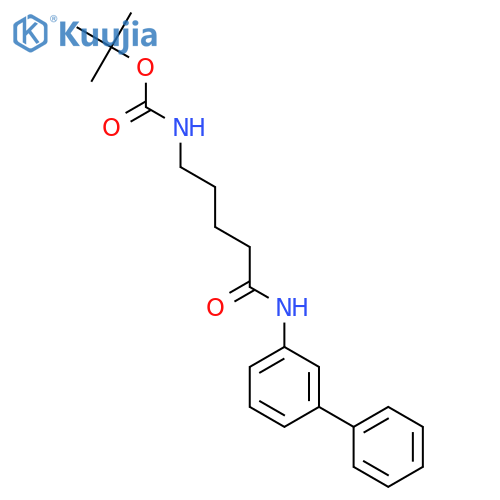Carbamic acid, [5-([1,1'-biphenyl]-3-ylamino)-5-oxopentyl]-,1,1-dimethylethyl ester structure