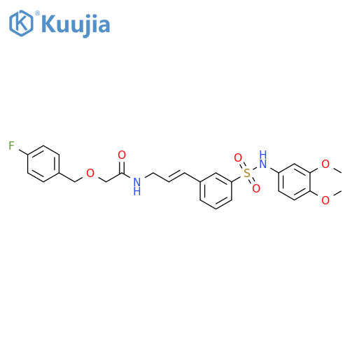 Acetamide,N-[(2E)-3-[3-[[(3,4-dimethoxyphenyl)amino]sulfonyl]phenyl]-2-propenyl]-2-[(4-fluorophenyl)methoxy]- structure