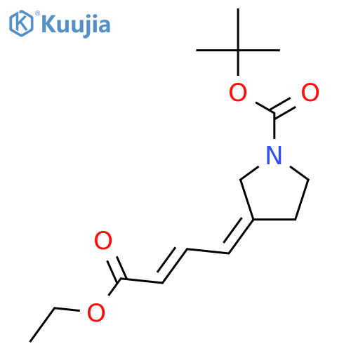 1-Pyrrolidinecarboxylic acid, 3-[(2E)-4-ethoxy-4-oxo-2-butenylidene]-,1,1-dimethylethyl ester, (3E)- structure