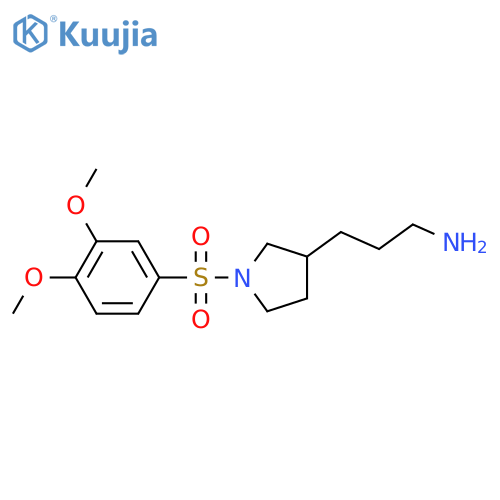 3-Pyrrolidinepropanamine, 1-[(3,4-dimethoxyphenyl)sulfonyl]- structure