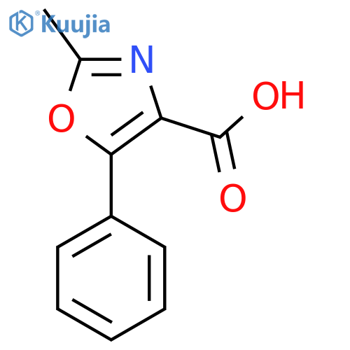 2-Methyl-5-phenyl-1,3-oxazole-4-carboxylic acid structure