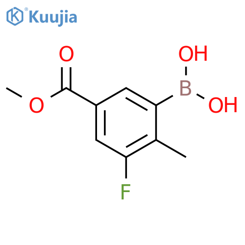 3-Fluoro-5-(Methoxycarbonyl)-2-Methylphenyl Boronic Acid structure
