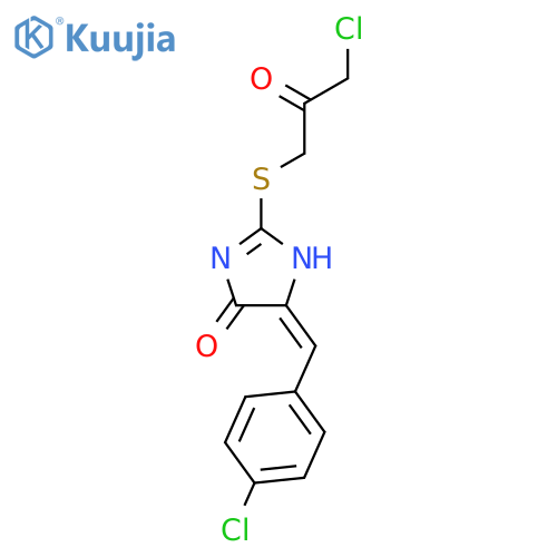 4H-Imidazol-4-one,2-[(3-chloro-2-oxopropyl)thio]-5-[(4-chlorophenyl)methylene]-1,5-dihydro- structure
