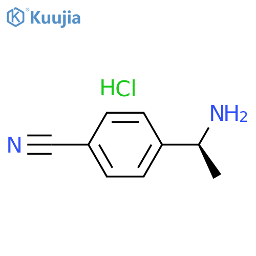 4-[(1S)-1-aminoethyl]benzonitrile hydrochloride structure