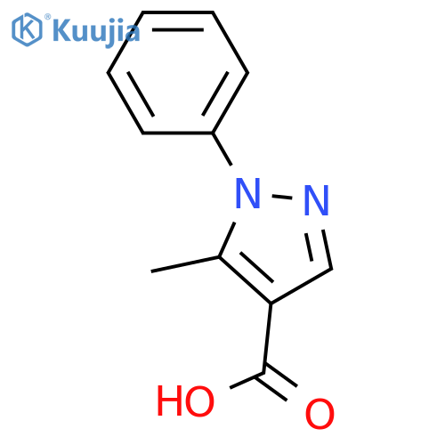 5-methyl-1-phenyl-pyrazole-4-carboxylic acid structure