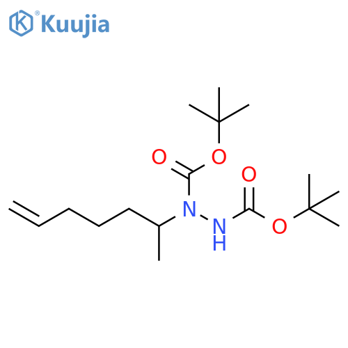 1,2-Hydrazinedicarboxylic acid, 1-(1-methyl-5-hexenyl)-,bis(1,1-dimethylethyl) ester structure