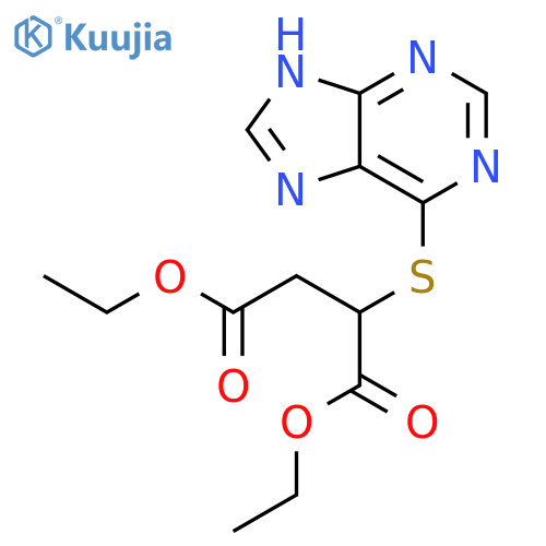 Butanedioic acid, 2-(9H-purin-6-ylthio)-, 1,4-diethyl ester structure