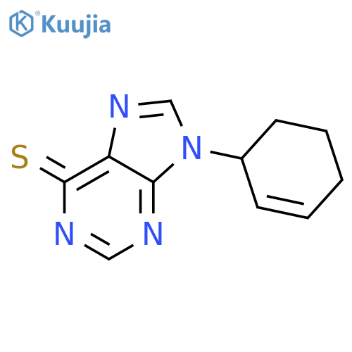 9H-Purine-6-thiol, 9-(2-cyclohexen-1-yl)- structure