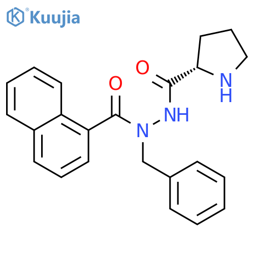L-Proline, 2-(1-naphthalenylcarbonyl)-2-(phenylmethyl)hydrazide structure