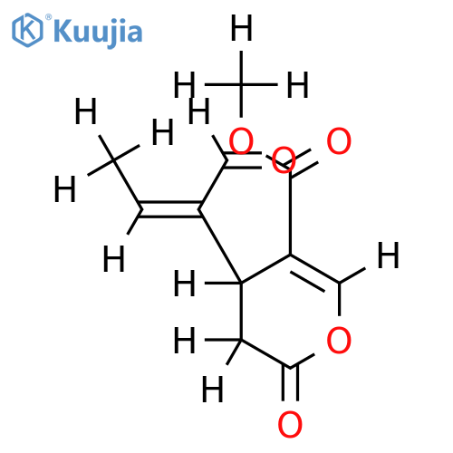 (S)-4-(1-Formyl-trans-propenyl)-6-oxo-5,6-dihydro-4H-pyran-3-carbonsaeure-methylester structure